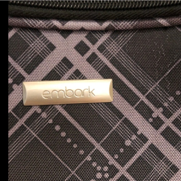 Embark Bags Embark Black Lavender Plaid Travel Business Laptop